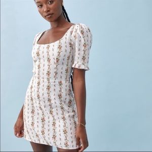 Reformation Temecula Linen Mini Dress Poppyseed